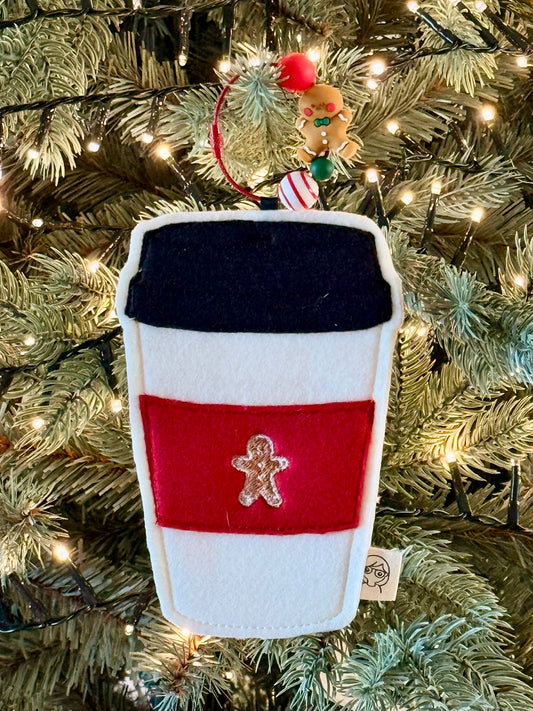 Kerstdecoratie - Koffiemug met speelse hanger