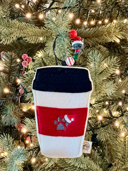 Kerstdecoratie - Koffiemug met speelse hanger