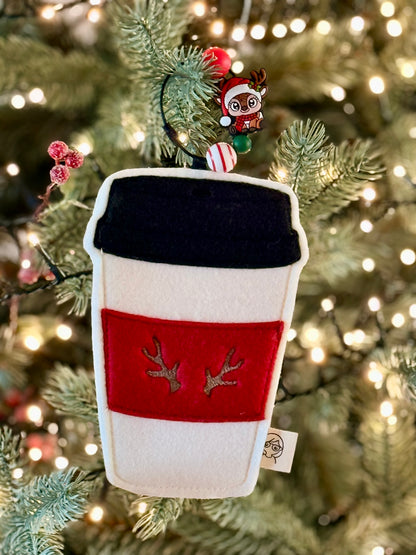 Kerstdecoratie - Koffiemug met speelse hanger